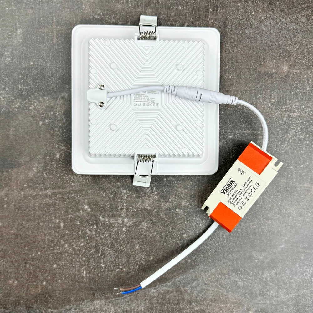 Светильник LED даунлайт Violux ALUMIN 12W 4200K квадрат IP20 ( 121270 )